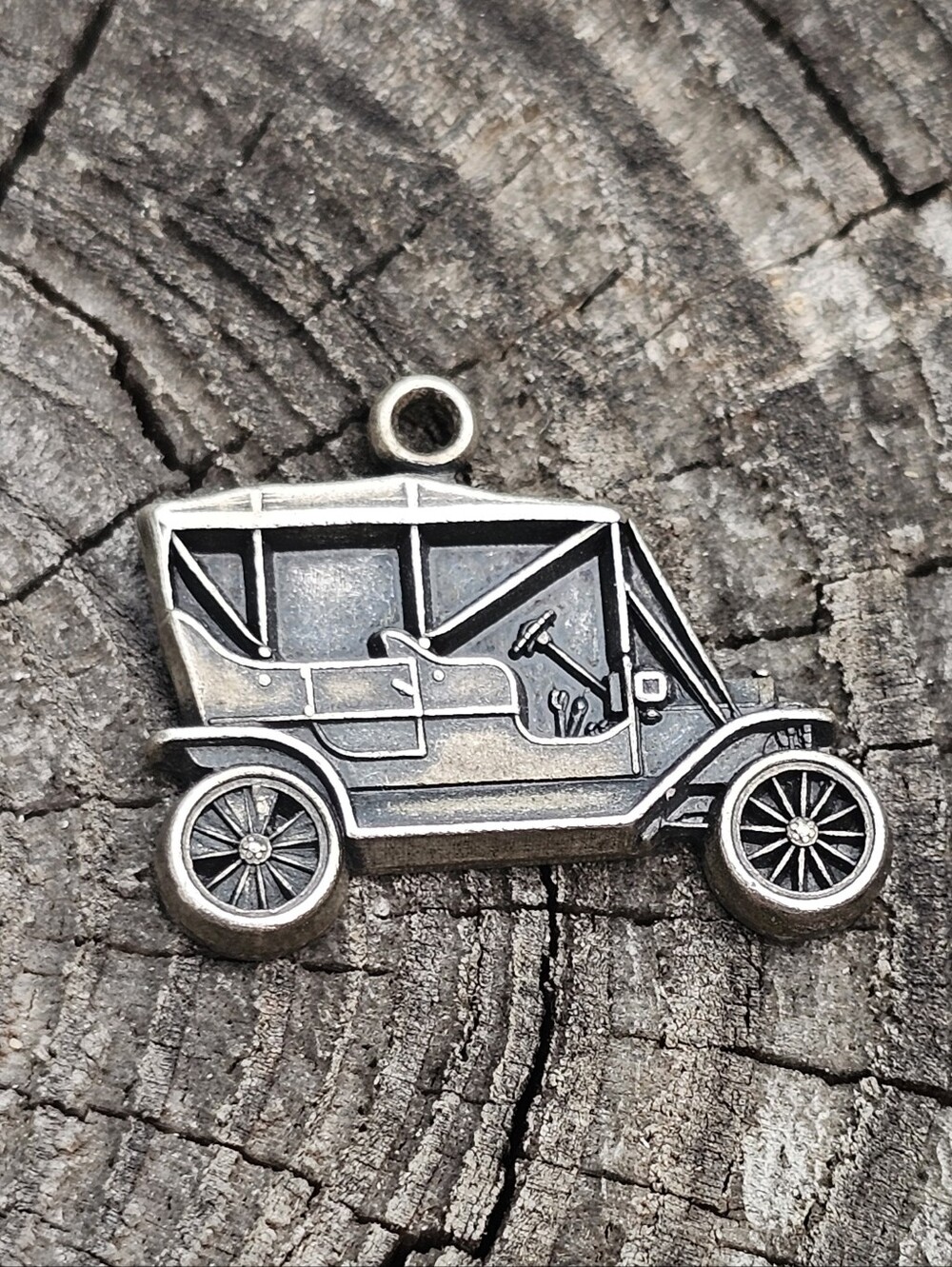 Vintage Sterling Silver Tin Lizzie Model T Michigan Travel Charm